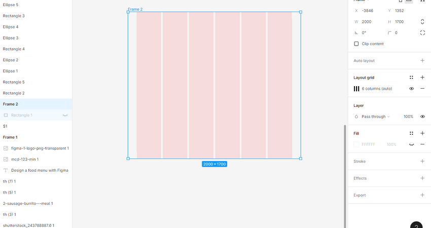 how to design a food menu in Figma