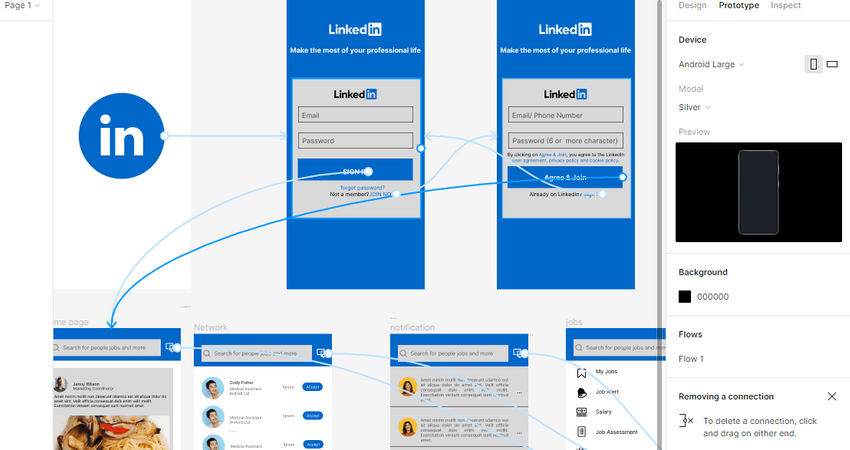 Figma prototype option